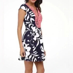 Lilly Pulitzer BRIELLA BRIGHT NAVY Johnny B Fit & Flare DRESS